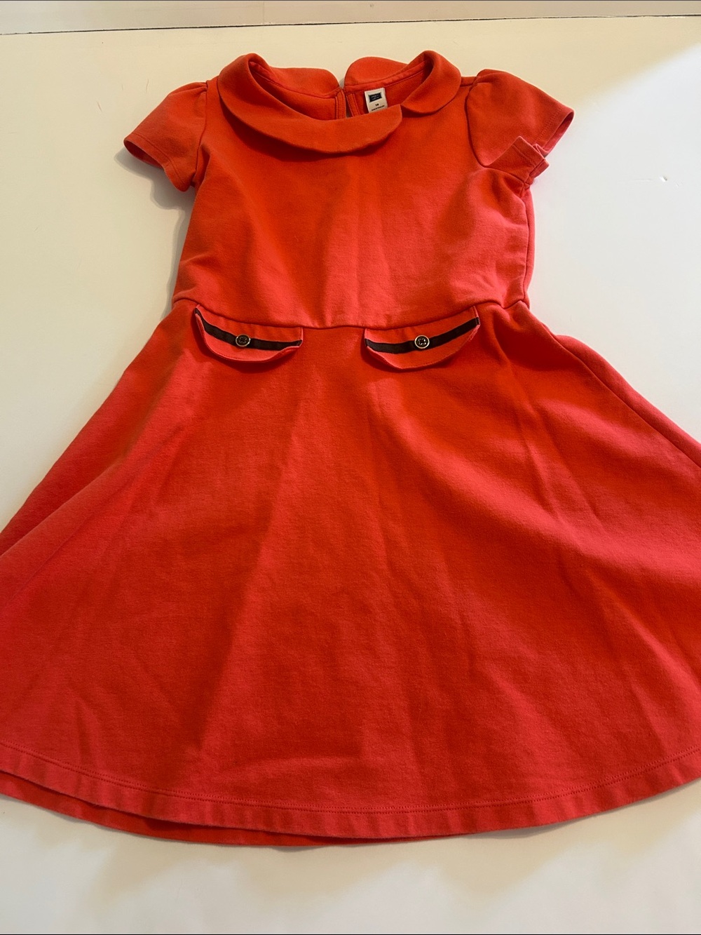 Janie and Jack Bright Red Peter Pan Collar Fit-and-Flare Dress